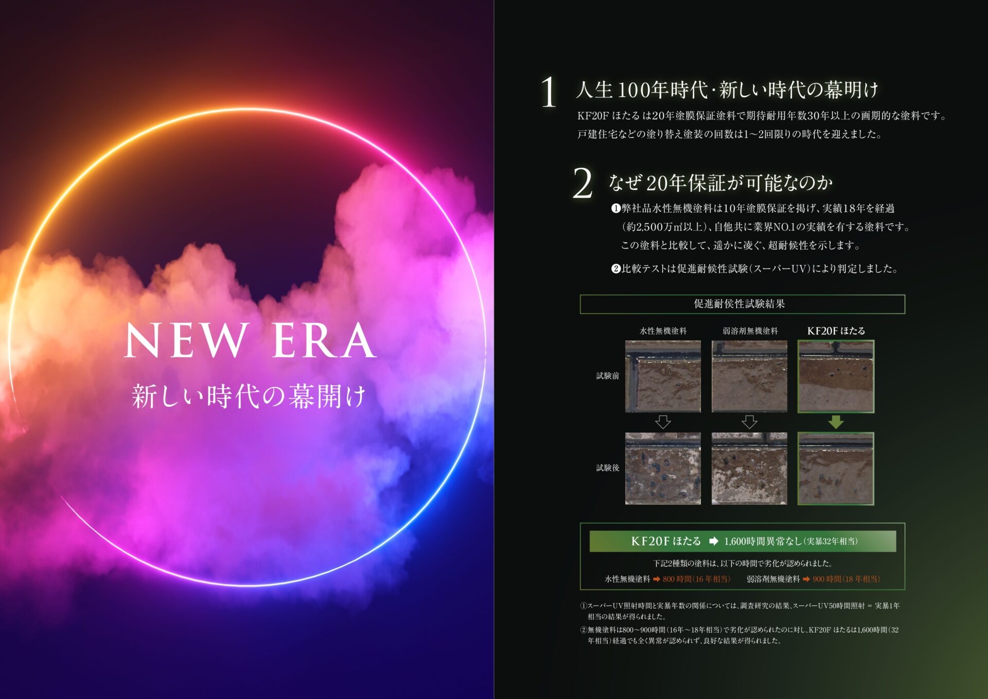 外壁塗料：KF20F HOTARUの保証内容の紹介。